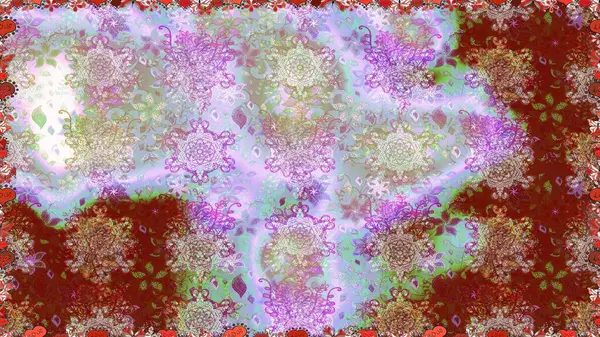 Çiçekler, suluboya ile sorunsuz çiçek desenli. Raster desen. Fantezi kumaş deseni.