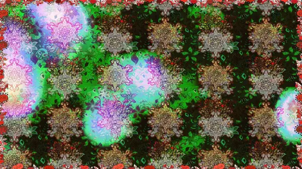 Raster illüstrasyonu. Gri ve kahverengi renkli çiçekler. Şirin çiçek elementleri. Kusursuz..