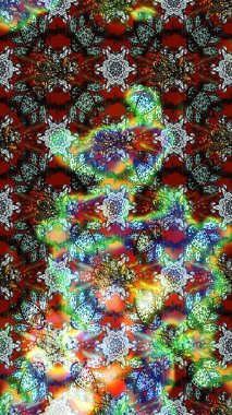 Düz Çiçek Elementleri Tasarımı. Raster Modaya uygun kumaş deseni. Renkli Bahar Teması eskiz kalıbı. Yeşil, kahverengi ve gri renkli şirin çiçek deseni.