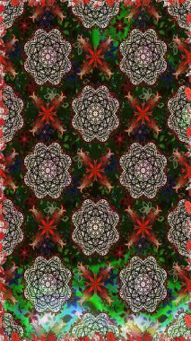 Gri renkli çiçekler. Raster illüstrasyonu. Kusursuz çiçek deseni duvar kağıdı için kullanılabilir.