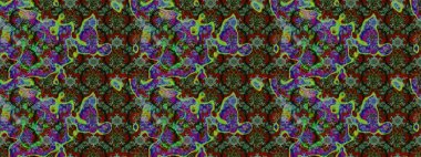 Raster illüstrasyonu. Çiçekli yumuşak bir eskiz şekli. Yeşil, gri ve kahverengi renklerde bahar çiçekleri. Raster çiçekleri klasik tarzda resmedilir..