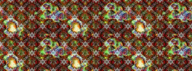 Renkli Bahar Teması eskiz kalıbı. Raster. Düz Çiçek Elementleri Tasarımı.