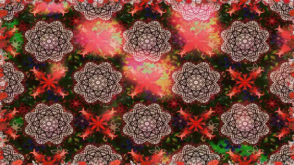 Vadinin çiçekleri kahverengi ve gri renklerde. Raster dikişsiz çiçek deseni.