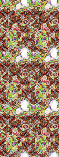 Çiçek desenli çizim. Raster illüstrasyonu. Tarafsız, gri ve kahverengi renklerde Asyalı tekstil.