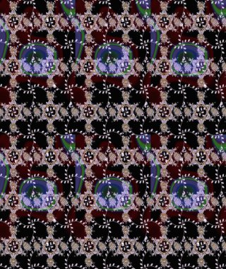 Siyah, kahverengi ve nötr çiçekli bahar çiçekleri. Küçük renkli çiçekler. Motley illüstrasyonu. Küçük çiçekte güzel bir desen. Moda baskıları için zarif bir şablon.