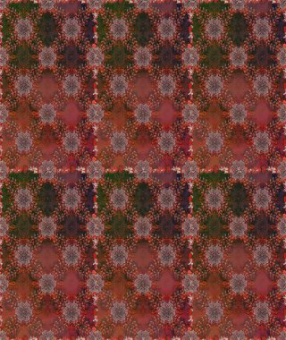 Çiçeksel fantezi tasarımı, parlak bir arka planda, kusursuz bir desen. Renkli Bahar Temalı Kusursuz Arkaplan. Düz Çiçek Elementleri Tasarımı.