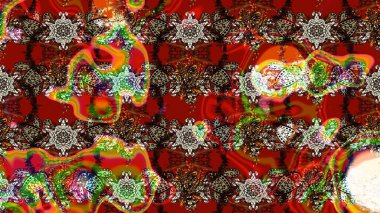 Düz Çiçek Elementleri Tasarımı. Karalama çiçeği. Zentangle soyut çiçekleri. Raster illüstrasyonu. Güzel kumaş deseni. Renkli Bahar Teması çizim şablonu.