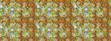 Kahverengi, nötr ve yeşil renklerde yaz çiçekleri. Çiçekli karalama şeklinde Raster çiçek deseni. Raster illüstrasyonu.