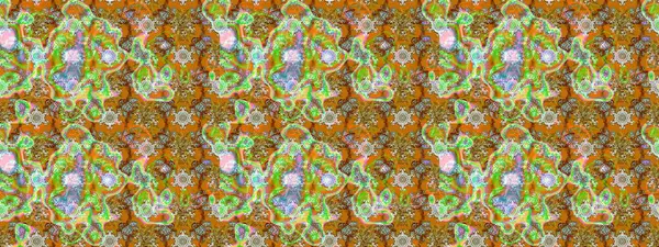 Kahverengi, nötr ve yeşil renklerde yaz çiçekleri. Çiçekli karalama şeklinde Raster çiçek deseni. Raster illüstrasyonu.