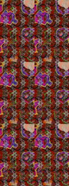 Düz Çiçek Elementleri Tasarımı. Renkli Bahar Teması eskiz kalıbı. Taslak desenli, modaya uygun kumaş deseni. Şirin çiçek elementleri. Raster illüstrasyonu.