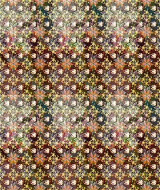 Küçük çiçekteki sevimli çiçek deseni. Raster illüstrasyonu. Çizim.