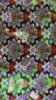 Klasik çiçek desenli. Raster 'ın taze dokusu. Yumuşak pamuk tasarımı. Yumuşak fayans. Paketleme, tekstil, duvar kağıdı için çiçek arkaplanı.