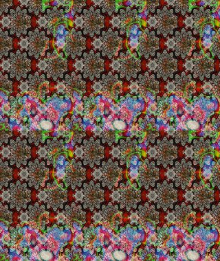 Tarafsız renklerde şirin bir çiçek deseni. Raster Modaya uygun kumaş deseni. Renkli Bahar Teması eskiz kalıbı. Düz Çiçek Elementleri Tasarımı.