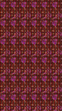 Şirin çiçek elementleri. Taslak desenli, modaya uygun kumaş deseni. Düz Çiçek Elementleri Tasarımı. Renkli Bahar Teması eskiz kalıbı. Raster illüstrasyonu.