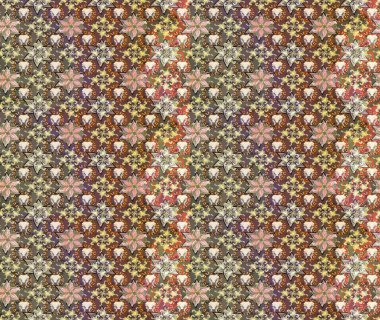 Renkli Bahar Teması eskiz kalıbı. Düz Çiçek Elementleri Tasarımı. Raster..