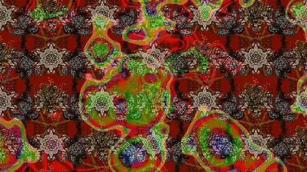 Küçük çiçekte güzel bir desen. Motley illüstrasyonu. Moda baskıları için zarif bir şablon. Küçük renkli çiçekler. Çiçekli bahar çiçekleri.