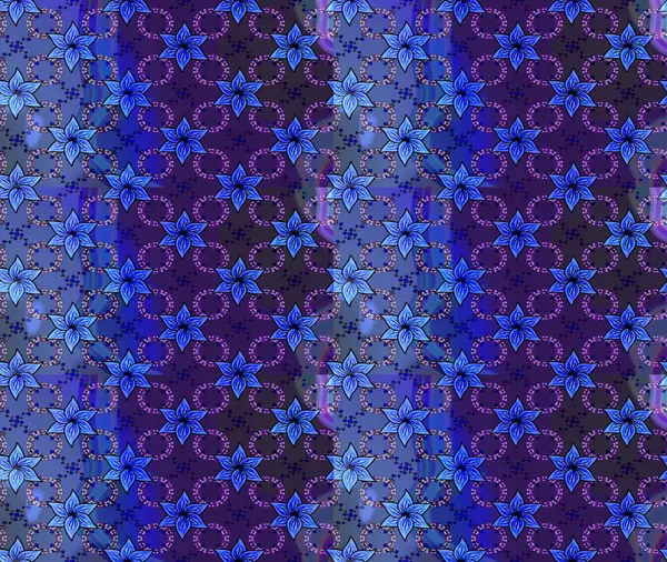 Düz Çiçek Elementleri Tasarımı. Sevimli çiçek raster deseni. Mor renkli çiçekler. Renkli Yaz Teması çizim şablonu.