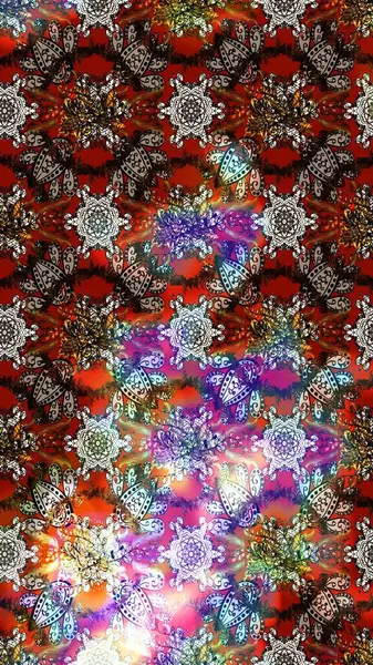 Kahverengi, kırmızı ve nötr renklerde çiçekler. Raster illüstrasyonu. Çizim çiçek deseni duvar kağıdı için kullanılabilir.