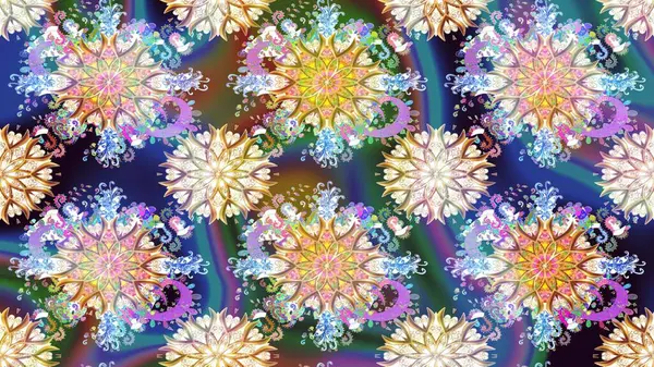 Çizgi çizimi kalıbı. Şirin çiçekler. Raster Moda kumaş deseni.