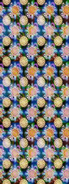 Sevimli çiçek raster deseni. Mavi ve nötr renklerde çiçekler. Düz Çiçek Elementleri Tasarımı. Kusursuz Renksiz Bahar Teması Kusursuz Arkaplan.