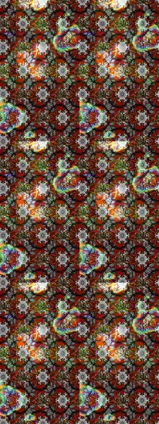 Ağaç dallı bahar çiçekleriyle desen, gri, kahverengi ve çiçek siluetiyle kırmızı renkler. Raster deseni.