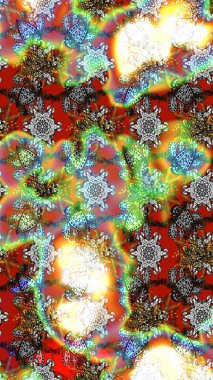 Çiçek deseni. Raster güzel kumaş deseni çiziyor. Renkli Bahar Teması eskiz kalıbı. Düz Çiçek Elementleri Tasarımı.