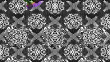 Raster deseni. Süslü kumaş deseni. Çiçekli çiçek deseni, suluboya..