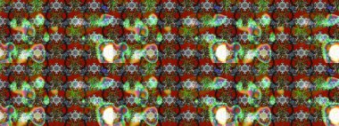 Düz Çiçek Elementleri Tasarım Raster illüstrasyonu. Renkli Bahar Teması eskiz kalıbı. Çiçek desenli eskiz. Kahverengi, yeşil ve kırmızı renkte çiçekler.