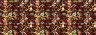 Raster güzel kumaş deseni çiziyor. Düz Çiçek Elementleri Tasarımı. Renkli Bahar Teması eskiz kalıbı. Çiçek deseni.