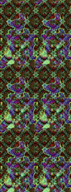 Taslak dekoratif arka plan, çiçek mandala. Raster illüstrasyonu. Yeşil, gri ve kahverengi renklerde. Çiçek..