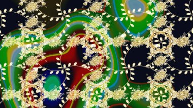 Yeşil renkli çiçekler. Yumuşak, yaz çiçekli arka plan. Raster çiçek desenli ve çiçekli..