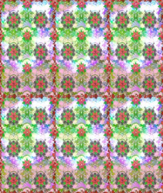 Raster deseni. Küçük çiçekte güzel bir desen var. Çiçek kolajı. Doğa. - Tarafsız ve yeşil çiçekler. Çiçek kompozisyonu. Çiçek arka planı.