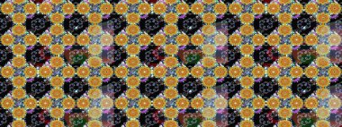 Küçük çiçekte güzel bir desen. Motley illüstrasyonu. Moda baskıları için zarif bir şablon. Küçük renkli çiçekler. Çiçekli bahar çiçekleri. Çizim.