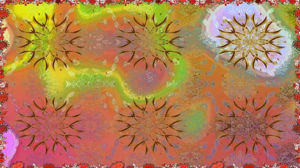 Tatil havası. Raster dikişsiz şirin çiçek deseni. Kahverengi ve pembe renkli çiçekler. Nazik romantik baskı. Bahar mevsimi.