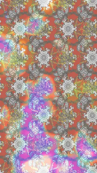 Kızılderili desenli desenli desenli şal deseni. Etnik Mandala süsü. Raster Henna dövme stili. Tekstil, tebrik kartı, boyama kitabı, telefon kılıfı baskısı için kullanılabilir.