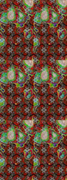 El çizimi. Raster illüstrasyonu. Çiçekli, yapraklı, çiçek desenli çizim..