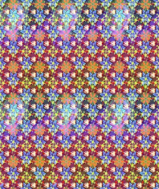 Raster illüstrasyonu. Tarafsız ve mavi renklerde. Güzel kumaş deseni. Raster illüstrasyonunda çiçek deseni çizimi.