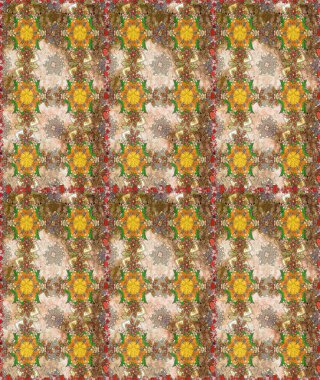 Süslü kumaş deseni. Çiçekli çiçek deseni, suluboya. Raster deseni.