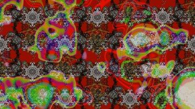 Kumaş, duvar kağıdı ve kağıt üzerine baskı yapmak için gelişen arka plan. Raster illüstrasyonu. Eski usul küçük çiçekli şirin bir eskiz deseni. Moda arka planında parlak buketler.