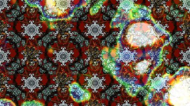 Raster illüstrasyonu. Çiçekli güzel suluboya desen. Kahverengi, gri ve yeşil renklerde.