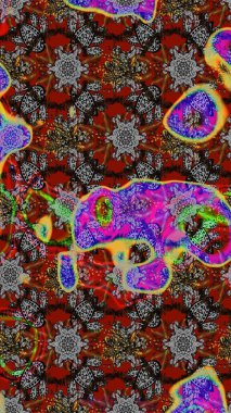 Çiçek izi. Suluboya çizim kalıbı. Suluboya tarzında gri, kahverengi ve kırmızı renkte çiçekler.