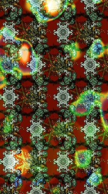 Düz Çiçek Elementleri Tasarımı. Çiçeksel fantezi tasarımı ve parlak bir arka plan çizimi. Renkli Bahar Teması çizim şablonu.