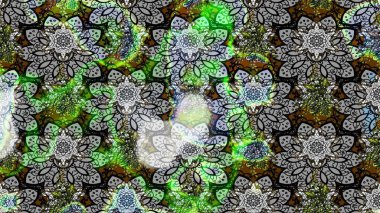 Modern stil dokusu. Çiçek desenli raster, gri çizgi grafik deseni soyut raster arkaplan.