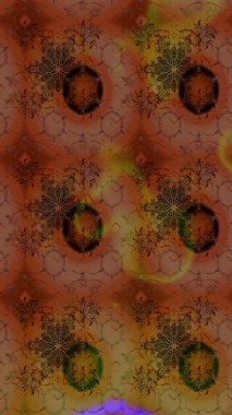 Küçük çiçekteki sevimli çiçek deseni. Kahverengi renkte çiçekler.