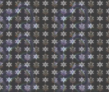 Gri renkli etnik çiçekli zarif eskiz deseni. Asya Tekstil 'inde Raster Çiçek İllüstrasyonu.