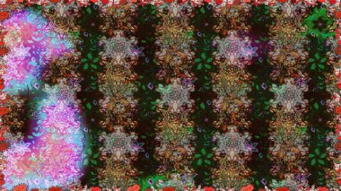 Moda baskıları için zarif bir şablon. Küçük çiçekte güzel bir desen. Motley illüstrasyonu. Gri ve kahverengi çiçekli bahar çiçekleri. Küçük renkli çiçekler..