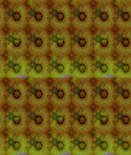 Raster illüstrasyonu. Kahverengi renklere karalamalar çizilmiş çiçek deseni.