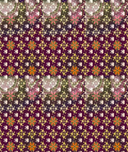 Raster düz çiçek çizim deseni. Mor renkli çiçekler. Tasarım hediye paketi, tebrik kartları, posterler ve afiş tasarımı.