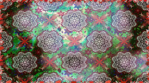 Küçük çiçekteki kusursuz desen. Hoş bir çiçek geçmişi var. Raster illüstrasyonu. Güzel kumaş deseni.