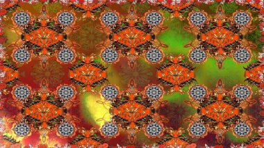 Doodle tarzı. Kahverengi ve turuncu renkli çiçekler. Tekstil ve kapak tasarımı için mükemmel. Renkli kahverengi ve turuncu dikişsiz desen. El çizimi pürüzsüz sonbahar çiçekleri deseni.